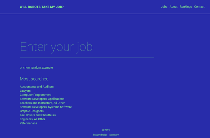 2. https://willrobotstakemyjob.com