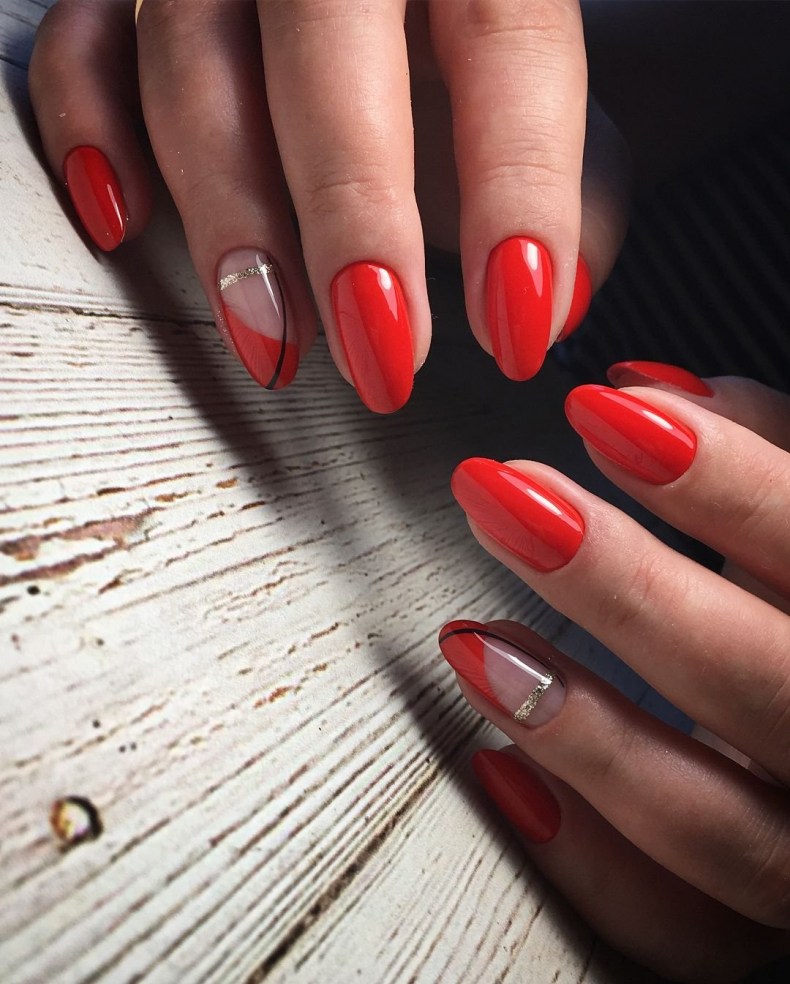 Красный маникюр 2021-2022: (+300 фото лучших дизайнов)