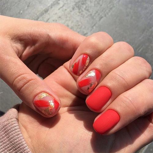 Красный маникюр 2021-2022: (+300 фото лучших дизайнов)