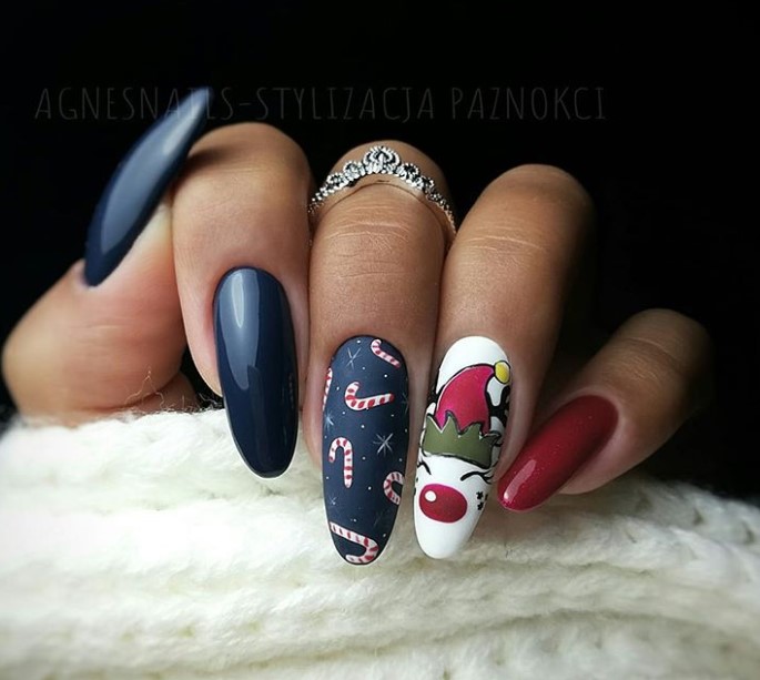 новогодний маникюр фото 47