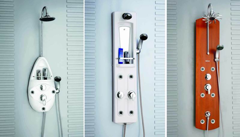 Shower panels with a mixer and overhead shower: how to choose and install