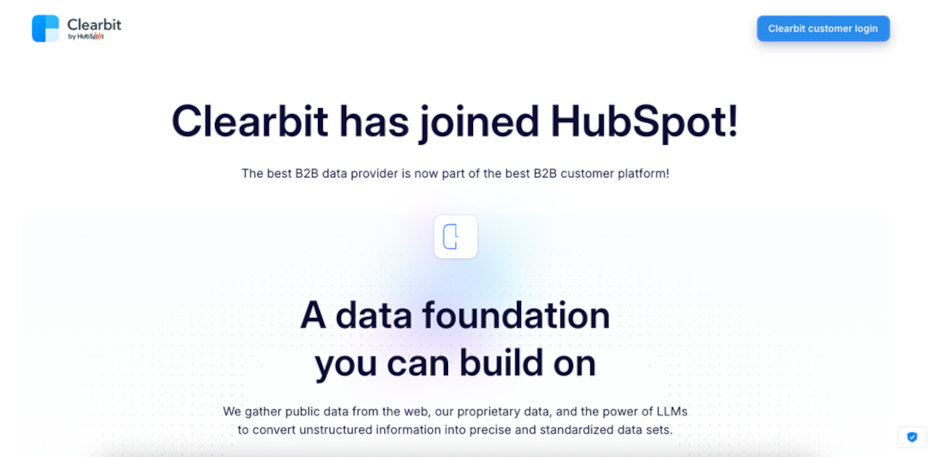 Clearbit - скриншот