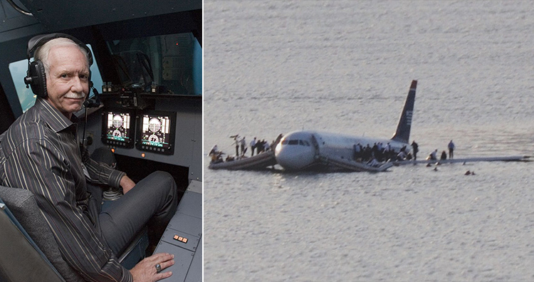 L'avion du capitaine Chesley Sullenberger s'est écrasé dans le fleuve Hudson. Capitaine Chesley Sullenberger, un avion s'écrase dans l'Hudson.