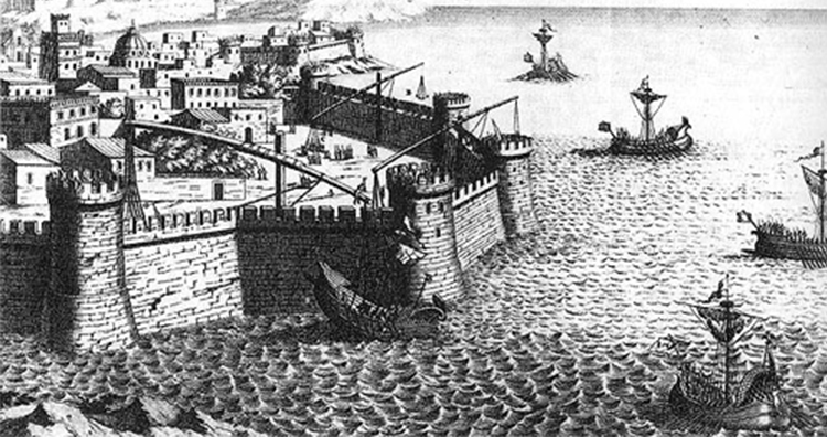 La garra de Arquímedes, o como también se la conoce, el "barco tembloroso". La garra de Arquímedes, también conocida como el agitador de barcos.