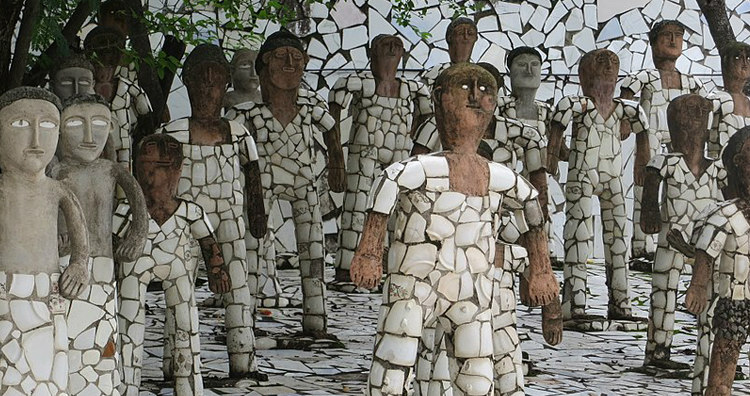 Der Felsengarten von Chandigarh von Nek Chand