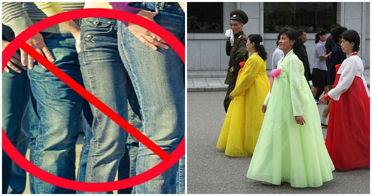 Jeans are banned in North Korea. Jeans banned in NK