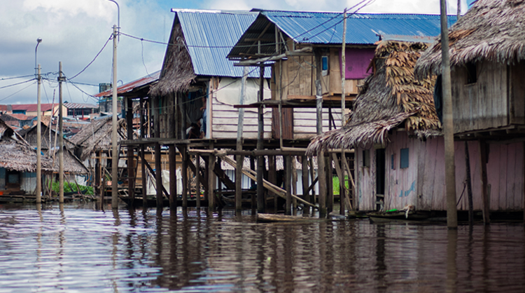 Floating houses of the city